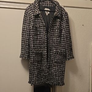 Marvin Richards Black and White Pea Coat